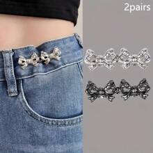 2/4/12 对可拆卸可调节带扣腰夹，适用于裤子/裙子，时尚装饰，防止暴露，适合夏季日常休闲使用，是节日的理想礼物