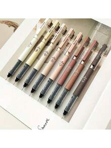 6pcs Coffee-Themed Quick-Drying Liquid Ink Gel Pens, Non-Leaking Soft Touch Pens, Suitable For Note-Taking, Drawing, School & Office Supplies, Stationery For Teens, Students, Children, Ballpoint Pens, Office Supplies, Pens, Halloween, Spring Festival, Christmas Gifts - Multicolor - View 4