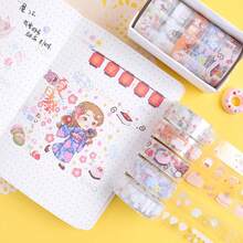 5 卷可爱透明花朵贴纸胶带 DIY 装饰材料胶带 手册 素描本贴纸 学校用品 办公室礼物 返校,返校,学校用品 - 彩色 - 查看 10