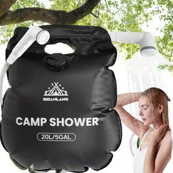 20L tragbare faltbare Outdoor Duschbeutel, Dusch-Werkzeug Wasserspeicherbeutel, geeignet für Camping, Outdoor-Aktivitäten, Strand Dusche