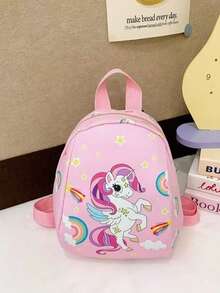 休闲轻便户外粉色独角兽背包，可爱返校紧凑型背包 - 彩色 - 查看 9