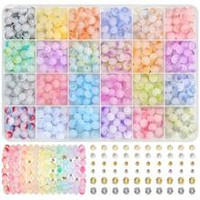 360 Pcs 8mm Multicolor Glass Beads For Jewelry Making Bead Kit Set With Organizer Beads For Bracelets Necklaces Earrings Crafts Making Handmade DIY Spacer Beads (Random Colors Matching) - Gradient - View 11