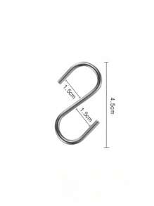 S Hooks For Hanging, Metal S Shaped Hook Heavy Duty Hanging Hooks For Pot Rack, Pans Plant, Towels, Jeans, Closet, Clothes, Hats, Cups In Kitchen, Bathroom, Bedroom And Office