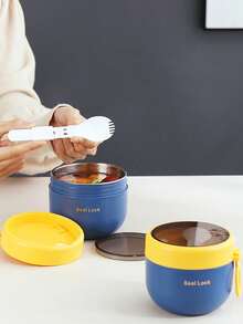 Oat Breakfast Cups, Yogurt Cups, Salad Cups, Bento Boxes, Waterproof Oat Containers, Portable Breakfast Containers, Reusable Large-Sized Breakfast Cups, Kitchen Accessories Are Ideal Choices For Home, School, Office Travel, And Outdoor Picnics, - Multicolor - View 10