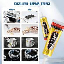15/50/110ml T9000 透明珠宝胶水，带精密尖端，多用途防水强力粘合剂，适用于环氧树脂、DIY 珠宝工艺品、玻璃、宝石、金属、木材、手机、美甲