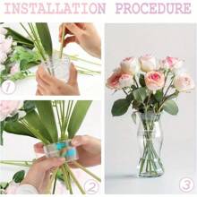 2 pièces Supports floraux en spirale en plastique transparent, accessoires d'art floral robustes pour décorations de centres de table lors de fêtes et mariages