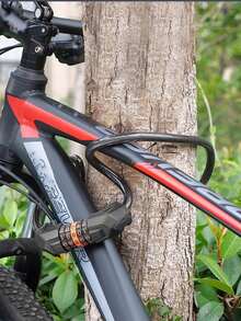 1.2m Bicycle Chain Lock With Holder, Electric Bike Lock, Motorcycle Style Lock, Anti-Theft Lock, Bicycle Battery Car Lock, Mountain Bike Lock, Portable Bike Lock - Multicolor - View 9