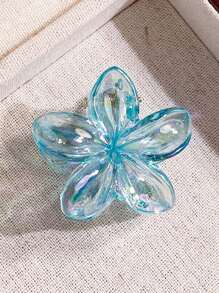 4 Stück Frauen Y2K Blumen-förmige Laser Meerjungfrau Haarclips, Große Größe: 8cm/3,15 Zoll, Rosa/Weiß/Blau/Gelb, leichtes Kunststoff Haarclips, modisch, vielseitig, elegant, minimalistisch, einfarbige Haaraccessoires geeignet für den täglichen Gebrauch, Lässig-Partys, Arbeitswegeverkehr, exklusive Haarstyling zum Hochbinden von Haaren, Dutt, Gesichtwaschen, Baden, Schminken und Kombinieren von Kleidung mit Accessoires, Kopfbedeckungen, Ornamente und Clips, Schul-Valentinstag Haarklammer Haarspangen Haargreifer Haarklammer