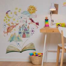 BRUP 1pc Cartoon Wisdom Tree Wall Stickers -PVC Self-Adhesive Decals For Children's Room Decor/Girls' Room Decor/Classroom Decor/Nursery Decor/ & Home Decoration