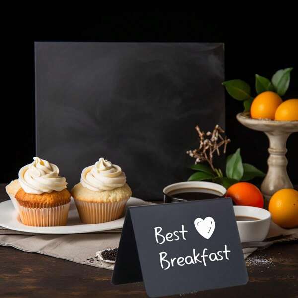 1 Stück/20 Stück Mini-Kreidetafeln - glatte schwarze Schreibfläche, geeignet für Hochzeit, Geburtstagsparty Buffet-Schilder, Menütafeln, Tischdekoration - einfach zu beschriften und abwischbar - Heim-Gastronomie, Backwaren-Präsentation, Hochzeitsdekoration, einheitlich geformte Schilder, langanhaltend Kreidetafel