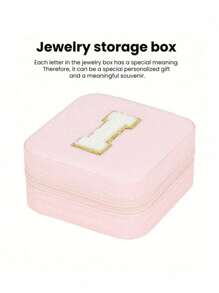 1 pièce Boîte de rangement à bijoux de voyage, cadeau pour femme, mini organiseur à bijoux, support pour colliers et boucles d'oreilles avec miroir, rose, accessoires de voyage essentiels, cadeau pour la fête des mères, pour les vacances à la plage, la collection de salle de bain, la collection de chambre à coucher, cadeau pour la fête des pères