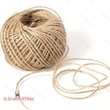 Ein Set aus natürlichen Primärfarb-Hanffaserseilen mit einer Breite von 0,2 cm/0,078 Zoll, geeignet für DIY Kunst und Handwerk, Geschenkverpackung, Verpackungsseile, Gartenbau, Hochzeitsdekoration in Vintage-Verpackung, kann auch für Ins-Fotowände, Umschlagverzierung, Handweberei, Straußverpackung verwendet werden, perfekt für Reisen, Geburtstag, Halloween, Weihnachten Pie und Heimdekoration Schulmaterial, Schulanfang