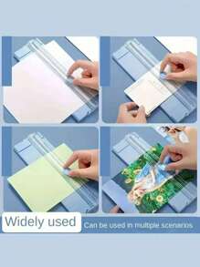 1 pièce Coupe-papier multifonctionnel A4 bidirectionnel, coupe-papier manuel portable avec règle, très adapté pour une utilisation dans les bureaux, les écoles et les salles d'étude