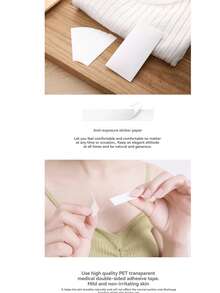 1pc 3pcsAnti-Exposure Patch Shirt Invisible Transparent Double-Sided Adhesive Tape Shirt Neckline Fixed Artifact Anti-Exposure Patch