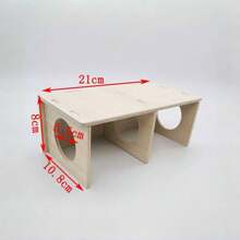 Hamster Squirrel Wooden Hideout House - Hedgehog Wooden House, Gerbil Wooden Nest, Guinea Pig Hideaway And Tunnel Exploration, Available In Small/Medium/Large Sizes