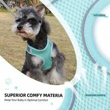 Comfortable Breathable Harness Chest With Leash For Dog Cat - 綠色 - 查看 6