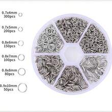 880pcsbox Of Open Rings Single Ring Open Connecting Rings DIY Hand-Made Jewelry Accessories O-Ring Connecting Rings