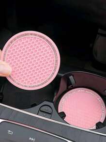 Car Interior 2-Piece Set Of Car Ignition Ring Decorative Ring Inlaid With Diamond Water Coaster Cross-Border Car Interior Supplies 4PCS