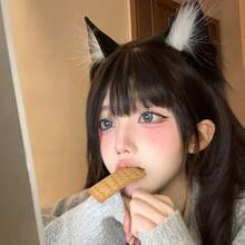 Cute And Sexy Women'S Plush Cat Ear Headband Hair Accessory, With Bendable Ears, Perfect For Role-Playing, Parties, And Daily Wear, Ideal For Halloween Parties And Valentine'S Day Gifts - 黑色 - 查看 6