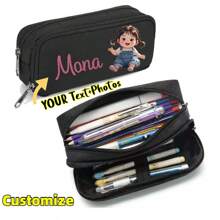 Personalized Stationery Case, Pencil Case, Stationery Storage Bag, Pen Box, Pen Bag, Multi-Function Storage Bag, Graduation/Back To School Gift, Multi-Functional, Durable, Ornamental, Reusable, Exquisite, Stylish, High-Quality, Colorful, Modern, Custom, Personalized, Unique, Ideal Gifts For Her, Boyfriend, Dad, Girlfriend, Mom, Family, Friends, Tea Room, Home, Garden, Office, For Anniversaries, For Valentine's Day, For Mother's Day, For Birthdays, For Father's Day, For Graduation, For Weddings, For Housewarming