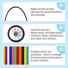Spoke Skins Spoke Covers: 8-21 Inch Rims Protector & Decoration For Dirt Bike |   Bike |   Bicycle |   Wheelchair |   Motorcycle - 72Pcs - Blue - View 9