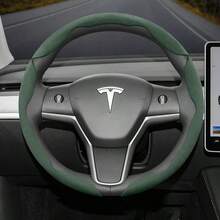 Hocasen 2pcs/3pcs Set Anti-Slip Velvet Segmented Steering Wheel Cover, Suitable For Tesla Models, Compatible With Round And D-Shaped Steering Wheels, Fit For Model 3, Model Y, Model S, Model X, Cybertruck, Semi, Roadster And More - one-size - View 13