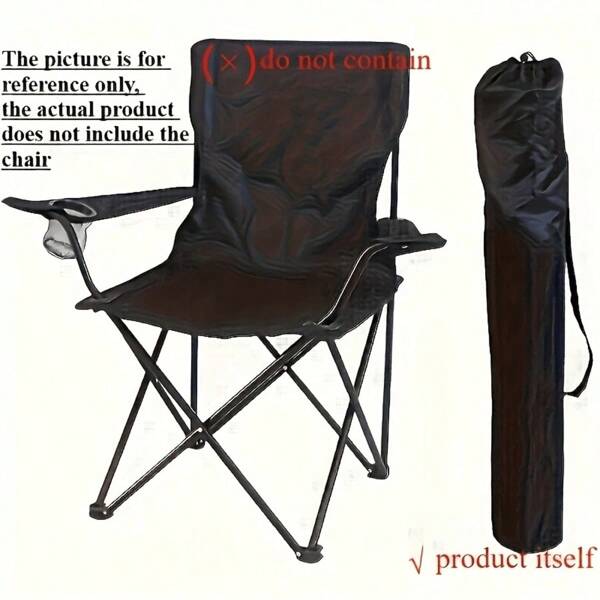 1 Stück Oversized Outdoor Faltbarer Stuhl Tragetasche mit Griff, praktisch zum Tragen, geeignet für Strand, Reise, Outdoor, Camping, Sport, Schwarz (Stuhl nicht inbegriffen)