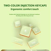 EWEADN V3 Wired Office Keyboard, Full Size 104 Quiet Keys, Comfortable Typing With Pudding-Style Keycaps, All-Metal Panel, Soft LED Backlight, Ergonomic Design For Daily Work & Home Office - Multicolor - View 6