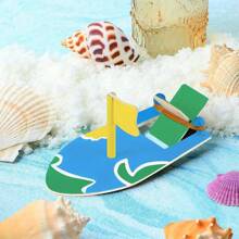 1/3/6pcs DIY Wooden Sailboat Craft Kits - Manufactured Wood, Rubber Band Powered, No Feathers, Electricity-Free Handmade Decoration Model Boats, Paddle Boats Paint And Decorate For Projects, Make Your Own Sailboat Craft