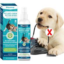 No Chew Spray For Dogs 200ML, Bitter Apple Spray For Dogs Stop Chewing Licking Of Furniture, Shoes, Bandages, Dog Training & Behavior Aids Spray, Indoor & Outdoor Use, No Alcohol & Trace - 預設 - 查看 1
