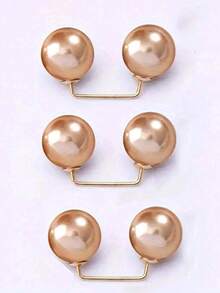 3pcs Adjustable Trousers Length Clips, Non-Damaging Dual Pearl Brooch, Waist & Hem Tighteners