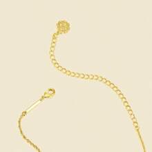 WARMDAY Gold Heart Necklace For Women,14k Gold Plated Heart Synthetic Gemstone Pendant Dainty Gold Necklace Delicate Box Gold Womens Non Tarnish Jewelry Valentine'S Day Birthday Gifts For Women Her Y2k Accessories - G-multi Colour 06-one Side - View 5