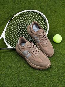 DareSee 女士休闲运动鞋，春秋新款卡其色系带透气低帮鞋，户外徒步防滑跑步鞋，适合音乐节、Y2KFest、返校季、秋季、圣诞节、冬季等场合，也是圣诞礼物的理想之选。 - 卡其色 - 查看 3