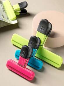 1/5 piezas Clip para bolsas de patatas fritas, es un clip de plástico resistente, duradero y hermético utilizado para el almacenamiento de alimentos. El clip para bolsas de alimentos es un clip de sellado fuerte utilizado para el embalaje de aperitivos de cocina, a prueba de fugas y a prueba de humedad. - Multicolor - Ver 4