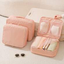 Organizador de viaje 3 en 1 - Bolsa para ropa interior y lencería, bolsas de embalaje de equipaje portátiles y impermeables para accesorios y artículos escolares