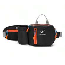 1 pieza Mochila de nailon, bolsa de cintura multifuncional para exteriores, bolsa para botella de agua deportiva, bolsa ligera para teléfono, bolsa de pecho unisex para senderismo