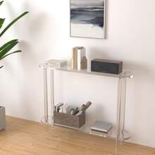 1 件透明亚克力现代沙发入口桌，走廊储物展示桌，适用于入口、走廊、客厅