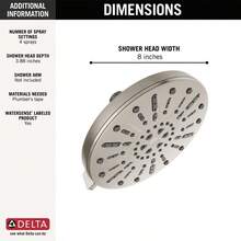 Delta 4-Setting Raincan Shower Head - 75444SN - Multicolor - View 2