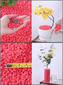 Non Natural Colored Decorative Stones Suitable For Gardens And Homes -0.6-0.9 Cm, Multi-Color Stones (Red, Green, Blue, Yellow, Pink, Mixed Colors) Suitable For Indoor Plants, Outdoor Landscapes, And Holiday Decorations - Perfect For Terraces, Potted Plants, Bathrooms, Aquariums, And Micro Landscapes, Holiday Decorations | Natural Appearance | Beauty, Garden Decorations