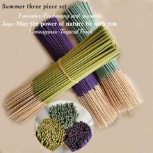 60pcs/120pcs Essence Of Summer: Lavender + Sage + Lemongrass Natural Incense Sticks, Home Decor, Tea Room & Hotel, Suitable For Meditation & Sleep Aid, Elevate Mood & Relaxation, Ideal Holiday Gift