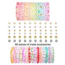 360 Pcs 8mm Multicolor Glass Beads For Jewelry Making Bead Kit Set With Organizer Beads For Bracelets Necklaces Earrings Crafts Making Handmade DIY Spacer Beads (Random Colors Matching) - Gradient - View 7