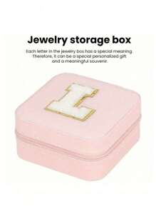 1 pièce Boîte de rangement à bijoux de voyage, cadeau pour femme, mini organiseur à bijoux, support pour colliers et boucles d'oreilles avec miroir, rose, accessoires de voyage essentiels, cadeau pour la fête des mères, pour les vacances à la plage, la collection de salle de bain, la collection de chambre à coucher, cadeau pour la fête des pères