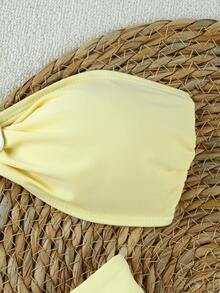 女士 3D 花卉装饰泳衣套装