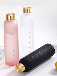 1 个大容量 1000ml 磨砂水瓶，刻度水杯，便携式防漏运动水杯，适合户外露营、驾驶、骑行 - 彩色 - 查看 5