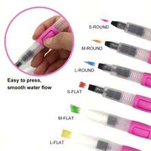 6pcs/Set 19cm Watercolor Painting Pens, Water-Storing Painting Brushes, Water-Dipping Drawing Brushes - Sets - View 1