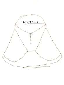 1 Stück Frauen sexy einzelne Brustkettenspange, chic glamouröser Strass Anhänger Körperkette, geeignet für den täglichen Gebrauch