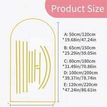 1 Set Balloon Rectangular Arch Stand, Metal Arch Kit For Birthday, Wedding, Bridal Shower, Graduation, Anniversary, Christening, Summer, Theme Party, Home Decor, Valentine, Halloween, Christmas,Christmas - Gold - View 4