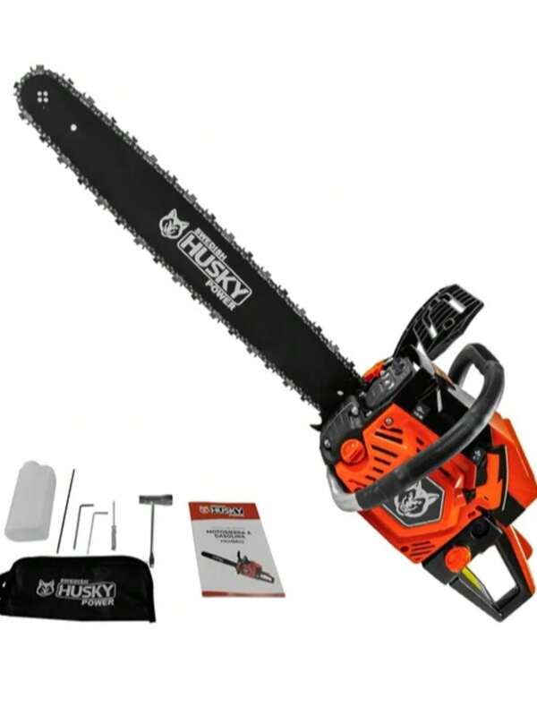 Motosierra Leñera A Gasolina 52 Cc Barra 20'' Hkm5220 Husky Color Naranja