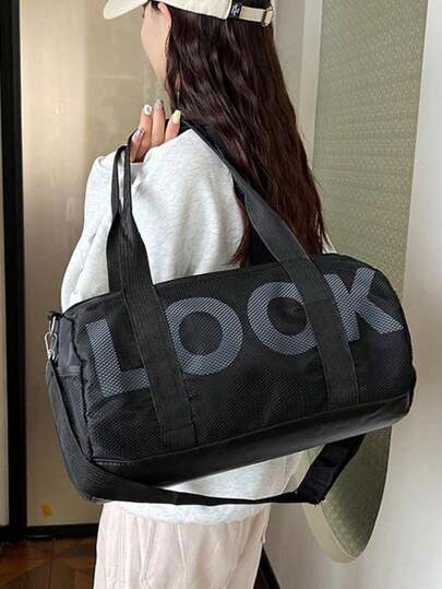 A35 Women's Casual Shoulder, Handheld, Crossbody Bag For Fitness Yoga Sports. Front And Side Design With Convenient Storage Mesh Pockets. Adjustable And Detachable Shoulder Strap, Smooth Zipper Closure. Large Capacity To Hold Daily Essentials Like Magazines, Tablets, Folding Umbrellas, Water Bottles, Etc.