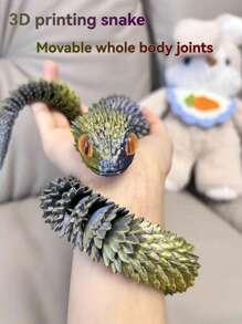 3D Snake Toy With Movable Joints, Lifelike Crawling Animal Snake In Various Colors, Ideal Gift (Eye Color Random)